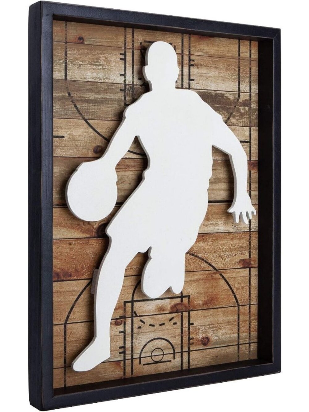 Basketball Decor Framed Wall Art Room Decor 12x16 Wooden